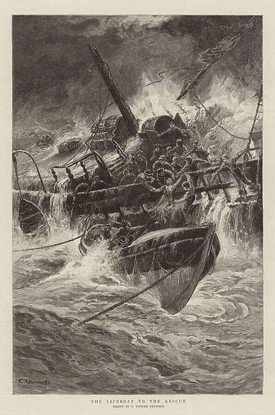 The Lifeboat to the Rescue (engraving)