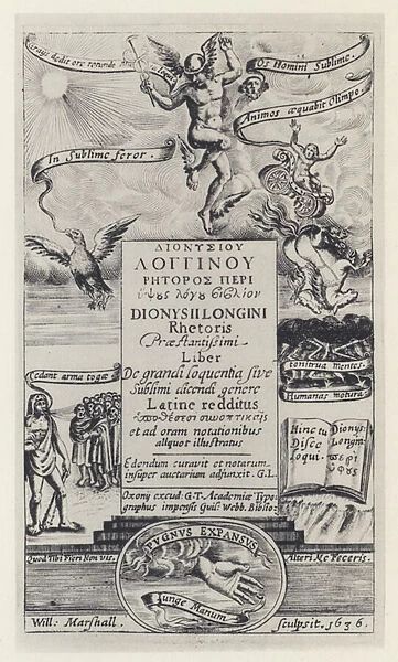 Longinus, G T for G Webb, Oxford 1636 (b  /  w photo)