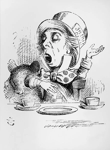 The Mad Hatter, illustration from Alices Adventures in Wonderland