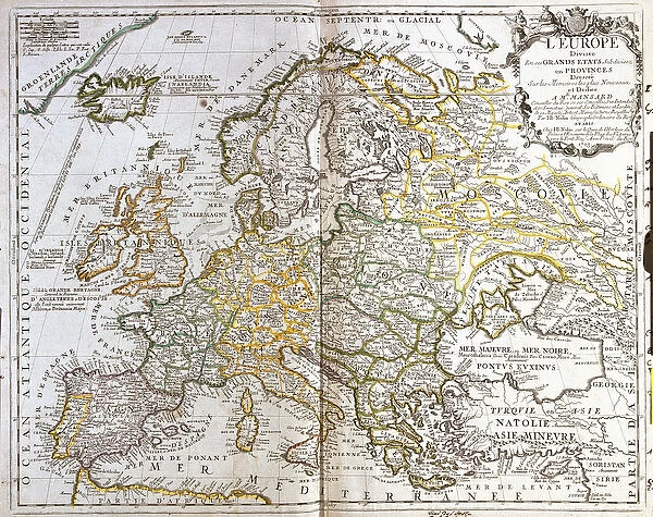 Map of Europe, 1703 (etching, 1717)