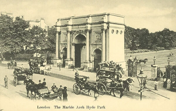 The Marble Arch, Hyde Park, London (b  /  w photo)