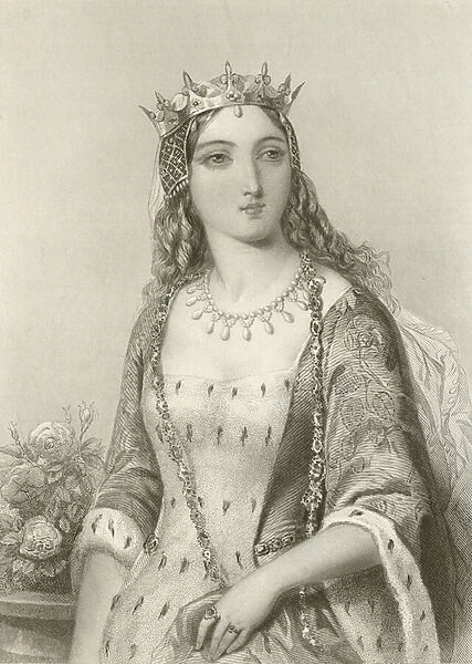 Margaret of Anjou, queen of king Henry VI (engraving)
