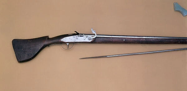 Matchlock musket with forked rest