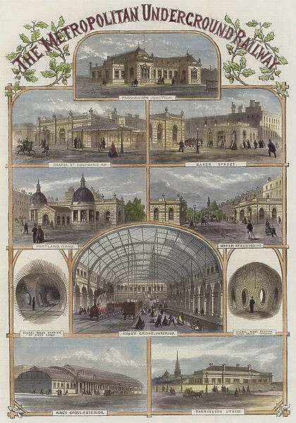The Metropolitan Underground Railway (coloured engraving)