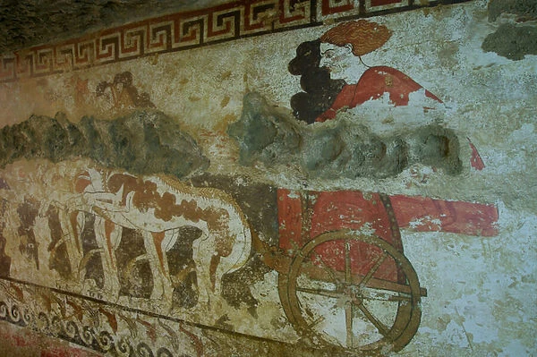 Mural from the Tomb of the Infernal Quadriga (wall painting) (detail of 378994)