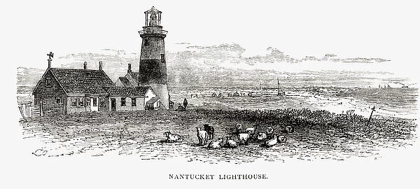 Nantucket Lighthouse, Massachusetts, c. 1870, from American Pictures, published