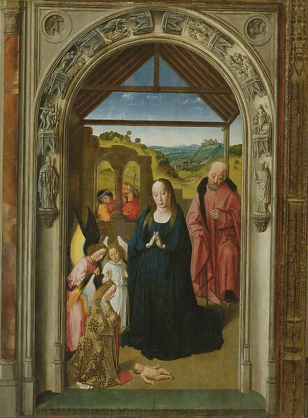 The Nativity, c. 1445 (oil on panel) (detail of 36895)