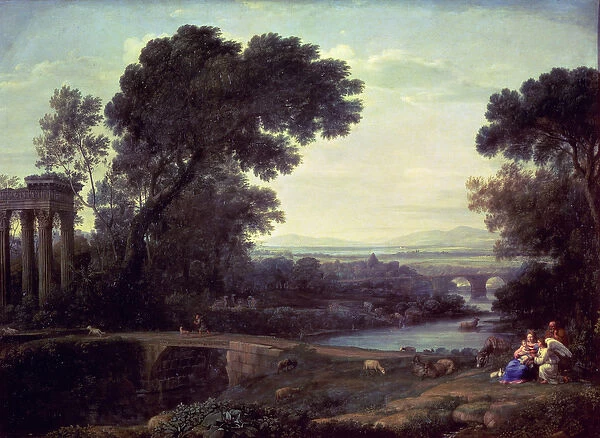Noon or Landscape with the Rest on the Flight into Egypt, 1661 (oil on canvas)
