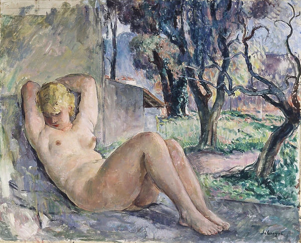 Nude Lying in a Garden, c. 1934 (oil on canvas)