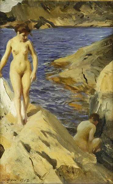 Nudes; Nakt, 1902 (oil on canvas laid down on board)