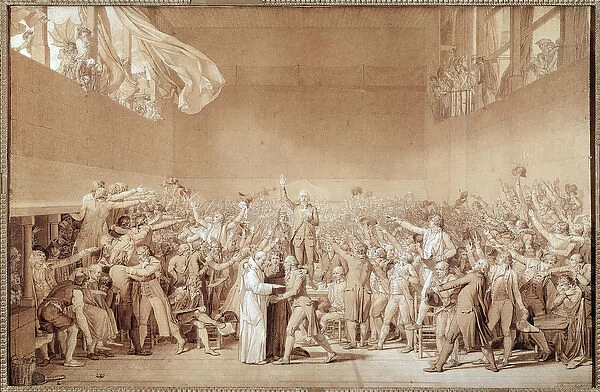 The oath of the Tennis Court (preparatory drawing, 1789)