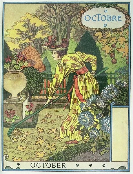 October. BAL9883 October by Grasset, Eugene (1841-1917); Private Collection; French