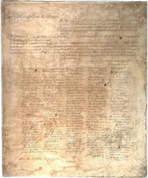The Ordinance of secession for the state of South Carolina, 1861 (litho)