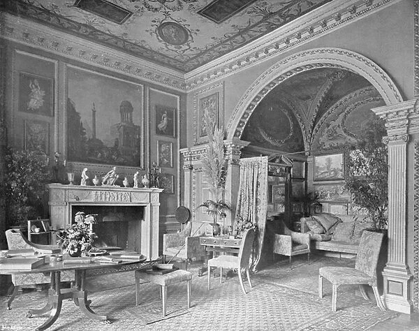 The Painted or Italian Room (b  /  w photo)