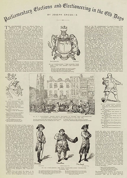 Parliamentary Elections and Electioneering in the Old Days (engraving)