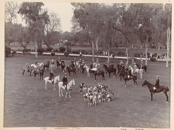The Peshawar Vale Hunt, 1896 circa (b  /  w photo)