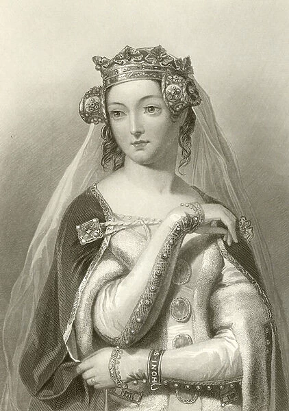 Philippa of Hainault, consort of king Edward III (engraving)