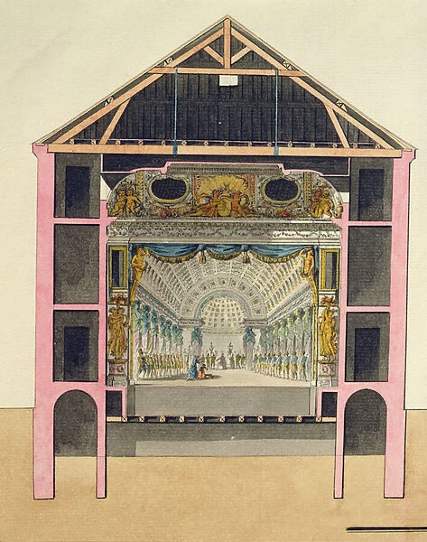Plan for the Theatre Hall at Le Petit Trianon, 1786