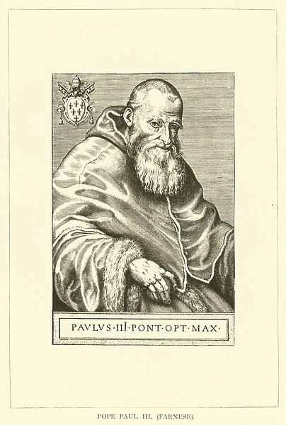 Pope Paul III, Farnese (engraving)