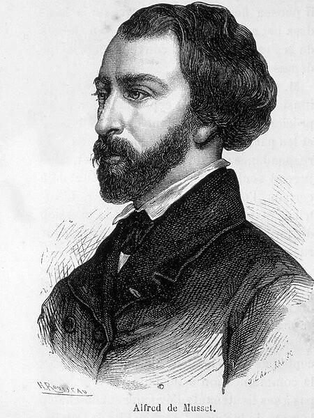 Portrait of Alfred de Musset (1810 - 1857) French writer