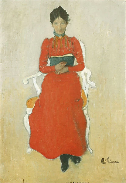 Portrait of Dora Lamm, c. 1900 (oil and watercolour on canvas laid on board)