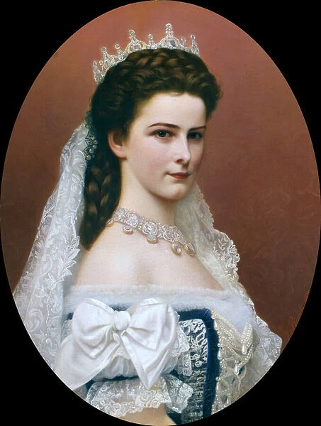 Portrait of Empress Elisabeth of Austria (Sissi) (1837 - 1898) (painting)