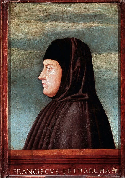 Portrait of the poet Francesco Petraca dit Petrarch (1304-1374) Painting of the Venetian School. 15th century Rome, Galleria Borghese