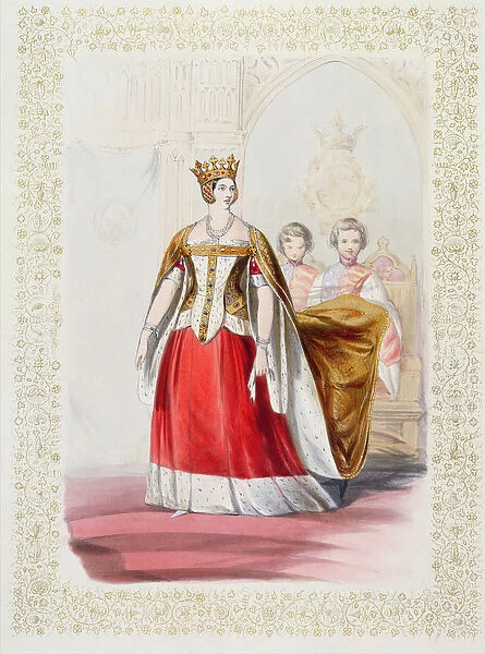 Portrait of Queen Victoria (colour litho)