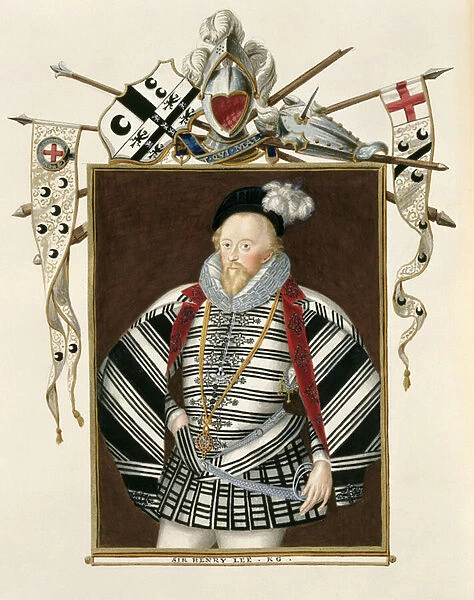 Portrait of Sir Henry Lee (1530-1610) from Memoirs of the Court of Queen