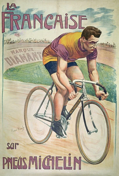 Poster advertising cycles La Francaise on Michelin