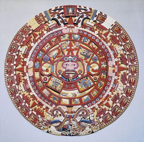 Pre-Columbian civilization: the Aztec calendar (Stone of the Sun)