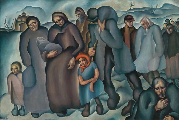 Refugees, 1927 (oil on canvas)