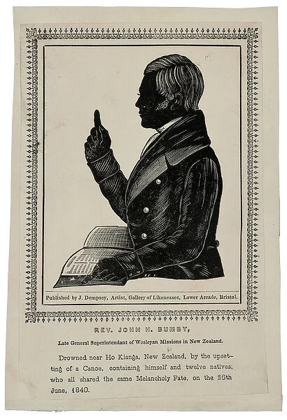 Rev. John H. Bumby, c. 1840 (wood engraving)