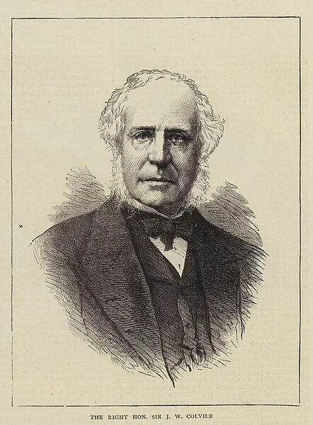The Right Honourable Sir J W Colvile (engraving)