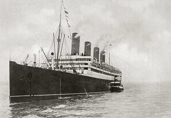 The RMS Aquitania of the Cunard Line. From The Year 1914 Illustrated