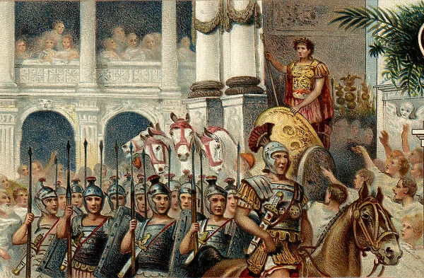 Roman political sytema. The Emperor: Defile in honor of the victories of the Roman