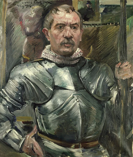 Self portrait in armour, 1914 (oil on canvas)