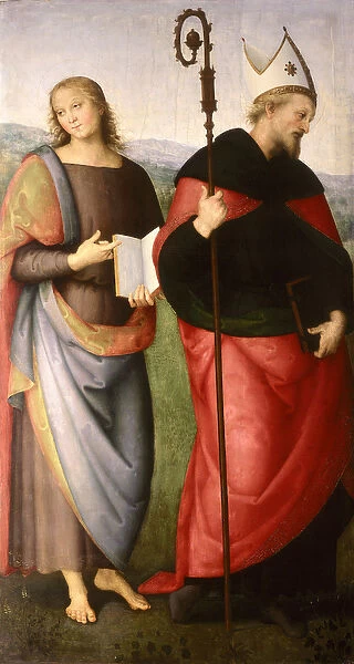 St. John the Evangelist and St. Augustine of Hippo, c. 1502-21 (oil on panel)