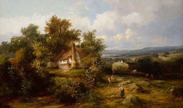 On the Sussex Downs (oil on canvas)