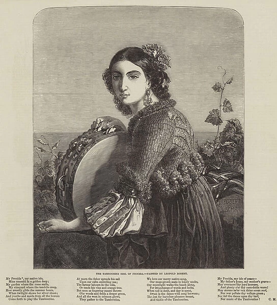 The Tambourine Girl of Procida (engraving)