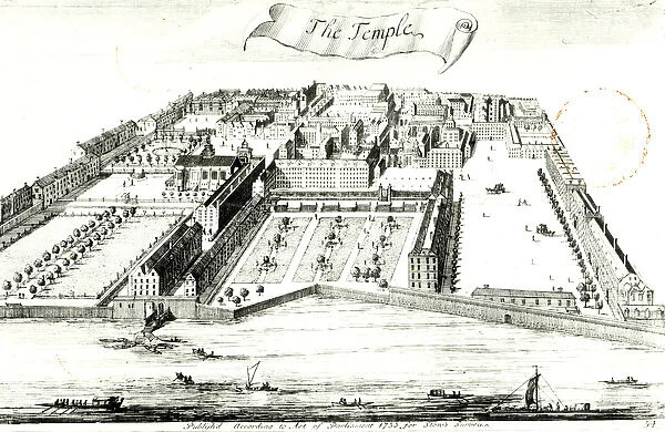 The Temple, illustration from A Survey of the Cities of London and Westminster
