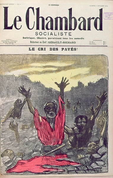 The Cry of the Poor, cover of Le Chambard Socialiste magazine