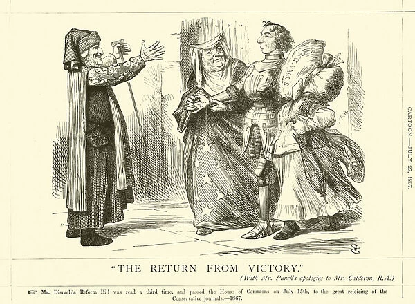 'The Return from Victory'(engraving)