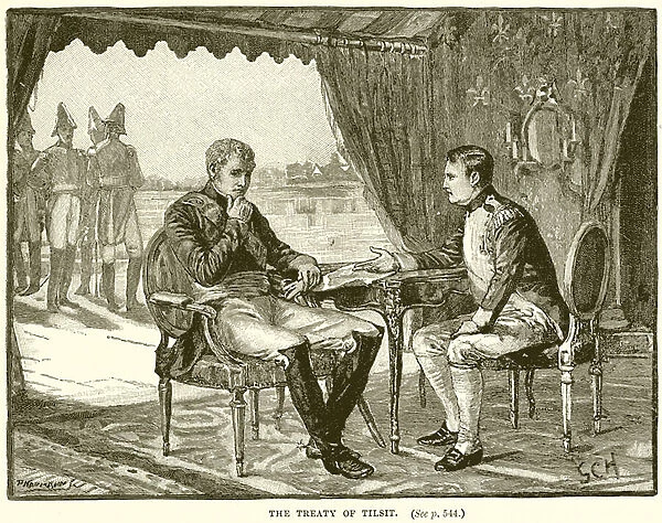 The Treaty of Tilsit (engraving)