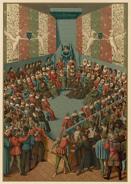 Trial of John, Duc D Alencon (chromolitho)