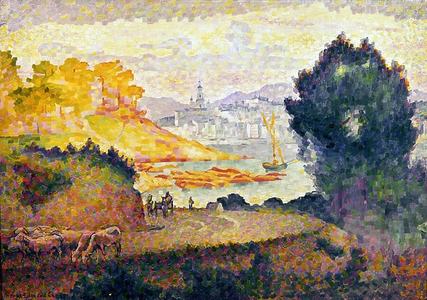 A View of Menton, 1899-1900 (oil on canvas)