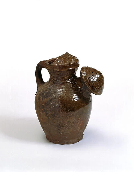 Watering pot, c. 1600 (glazed earthenware)