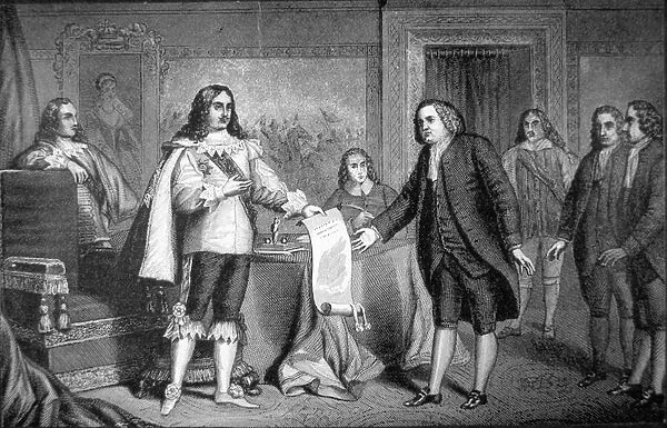William Penn receives the Charter of Pennsylvania from Charles II of England in 1681