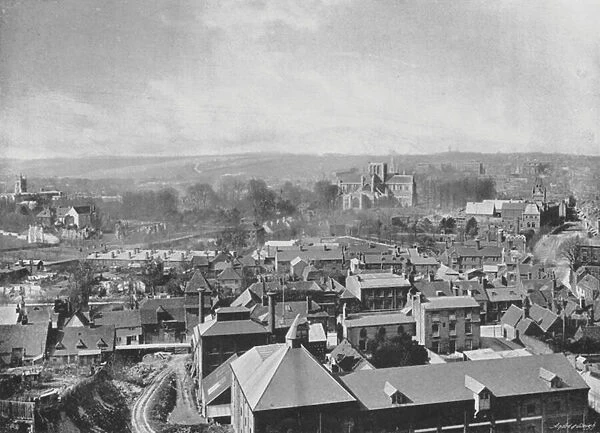 Winchester, from St Giles Hill (b  /  w photo)