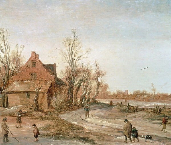 Winter Landscape, 1623 (oil on panel)